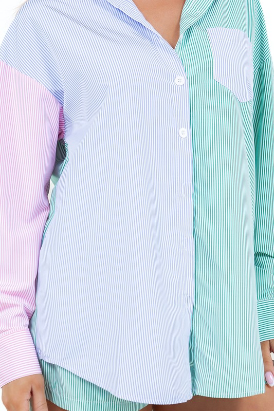 Georgie Button Down and Short Set