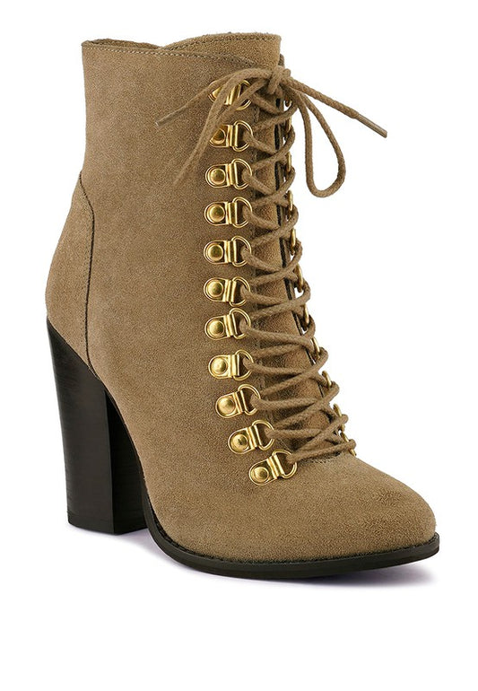 The Veronica Genuine Leather Heeled Ankle Boot