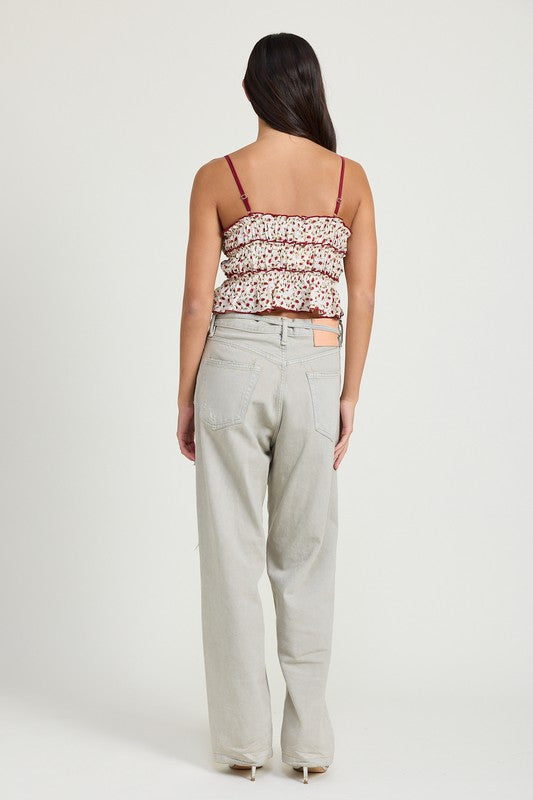 Becca Tiered Rufflie Tank