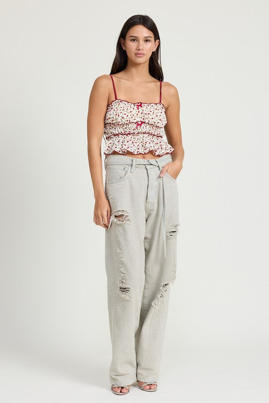 Becca Tiered Rufflie Tank