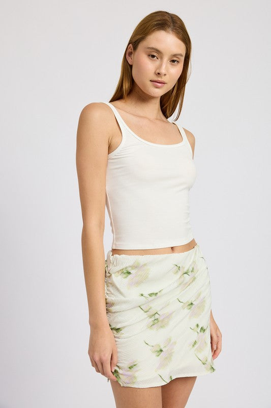 Ainsley Floral Pencil Skirt with Side Slit