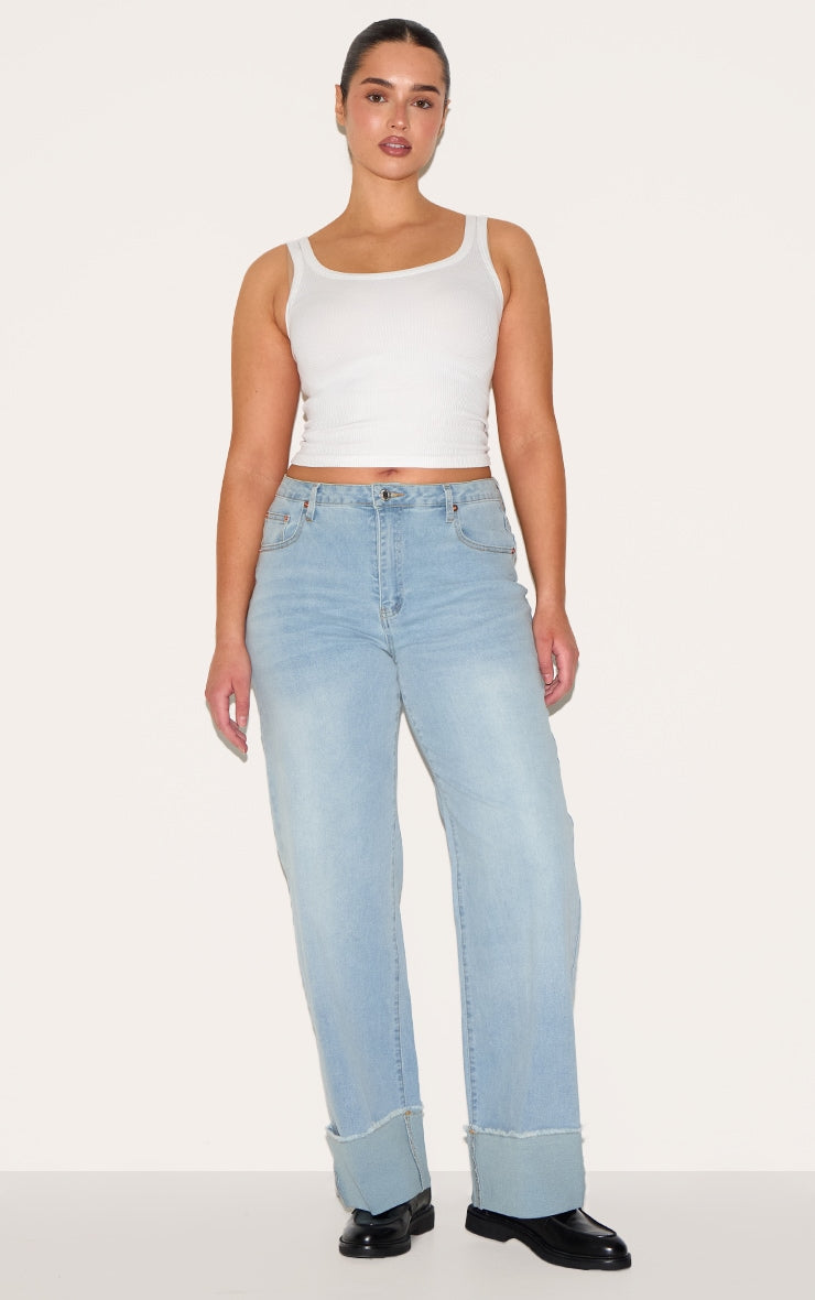 https://cdn-img.prettylittlething.com/8/3/6/8/83686b2e4076a3fa61972cf026efc67dd76a7b91_CNM1003_1_shape_light_blue_stretch_denim_highwaisted_distressed_turn_up_hem_jeans.jpg