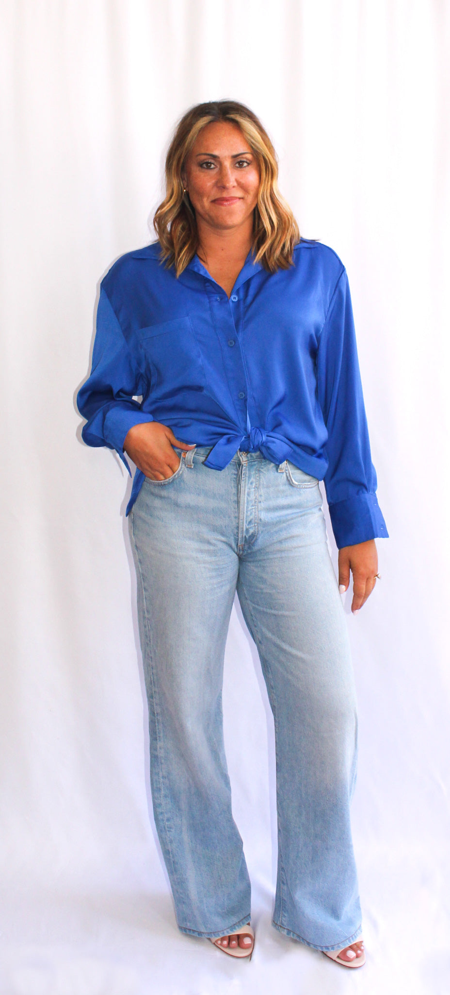 The Ashley Collared Button Down Tunic Shirt