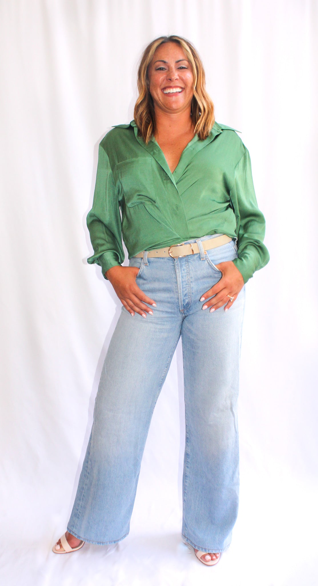 The Ashley Collared Button Down Tunic Shirt