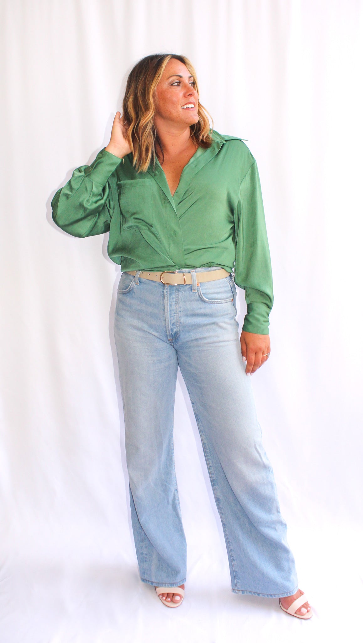 The Ashley Collared Button Down Tunic Shirt