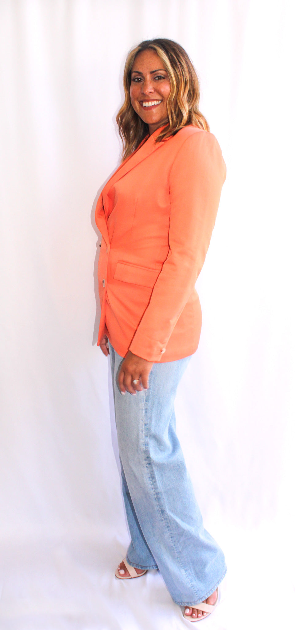 Oversized Blazer in Vibrant Orange