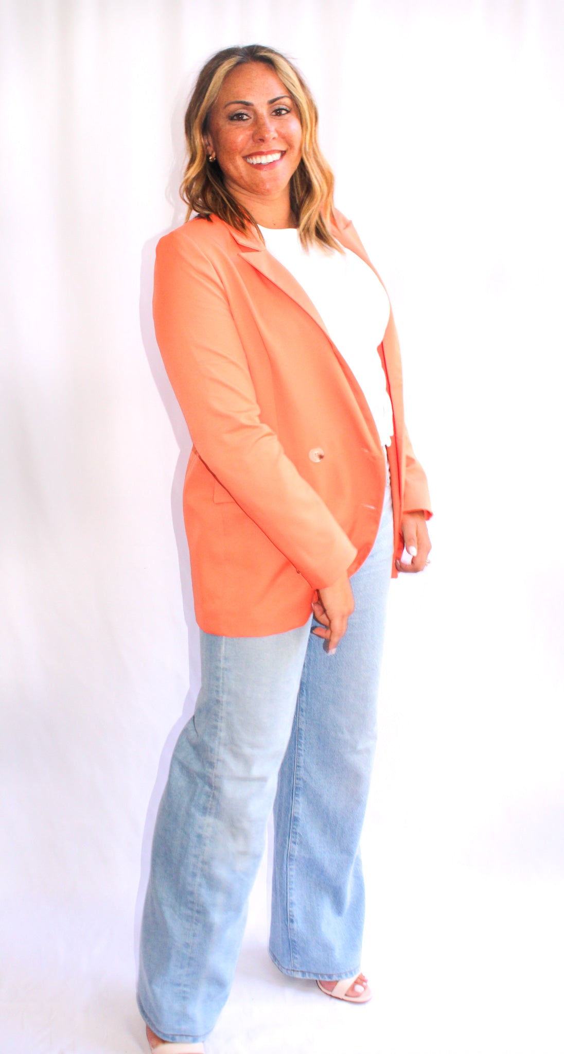 Oversized Blazer in Vibrant Orange