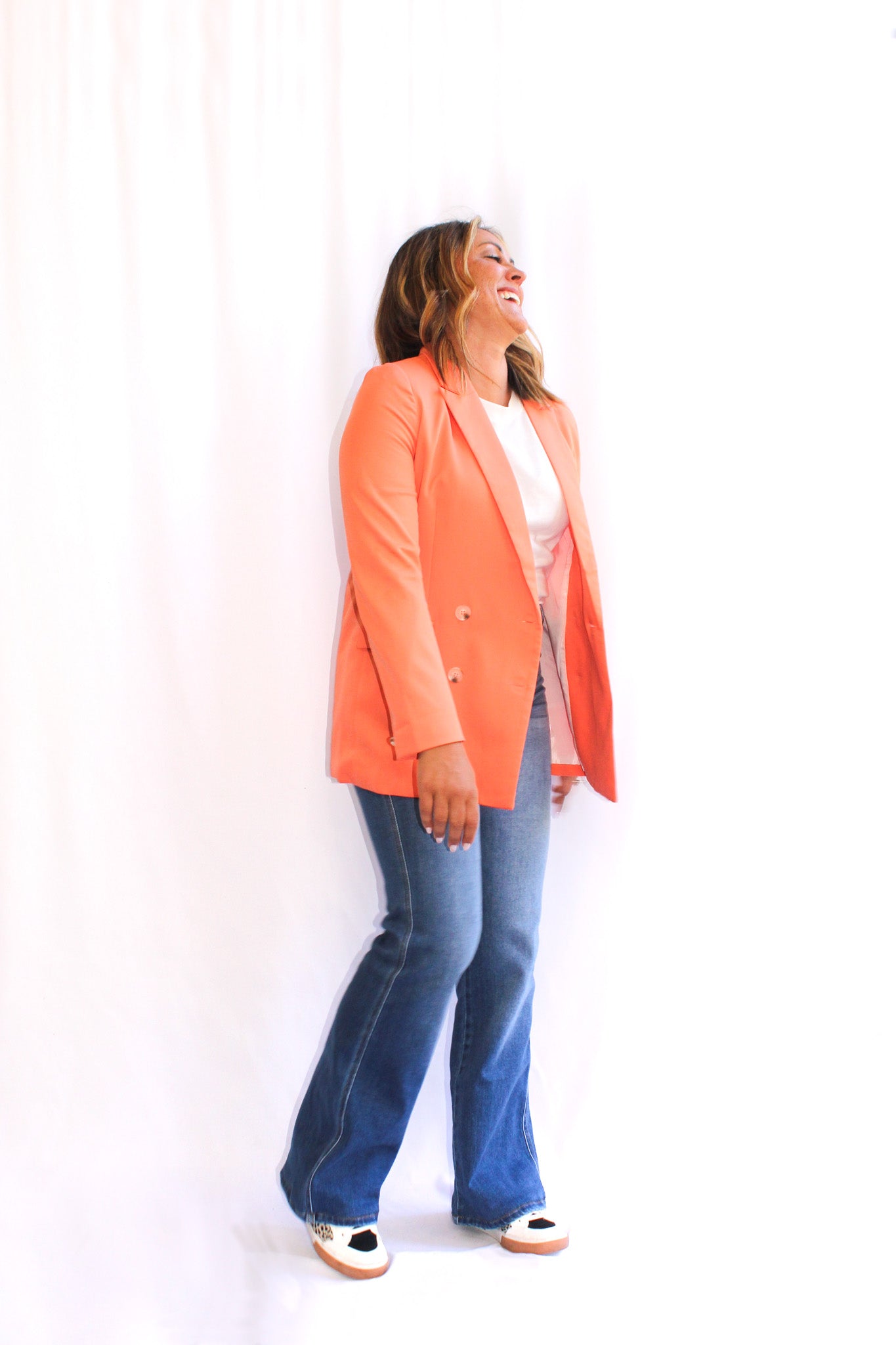 Oversized Blazer in Vibrant Orange