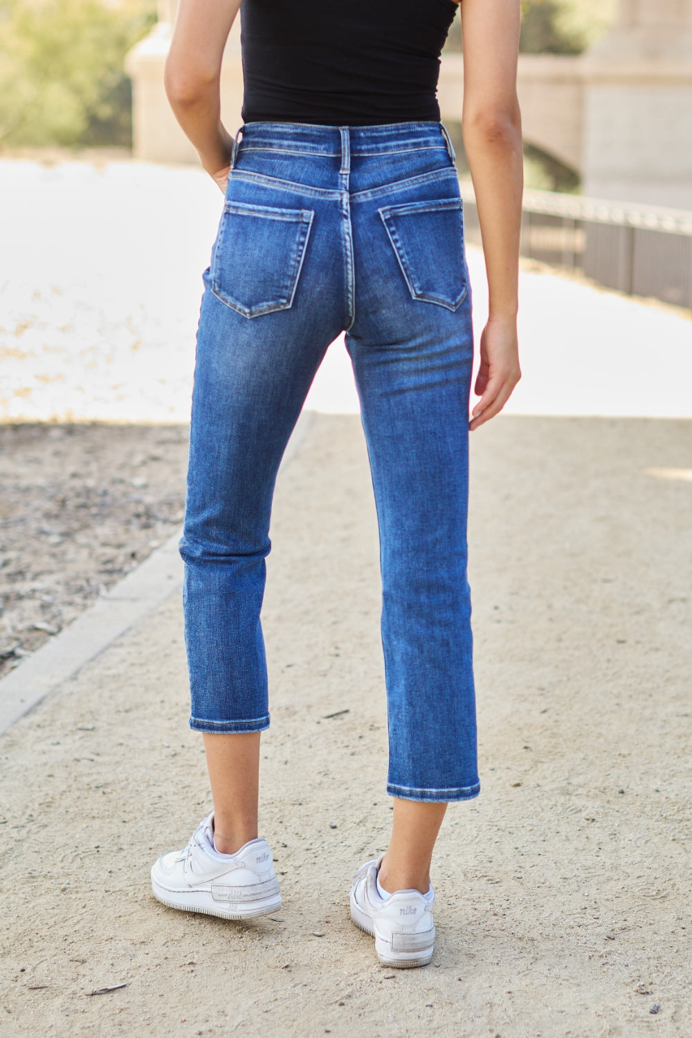 Full Size High Waist Straight Jeans