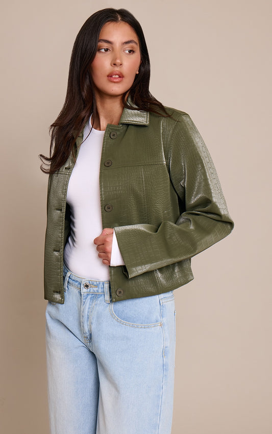 https://cdn-img.prettylittlething.com/d/d/c/d/ddcd566e3e3caef3bda2c411f6f695d2c33a3fdb_CNO8016_1_khaki_faux_leather_croc_button_jacket.jpg