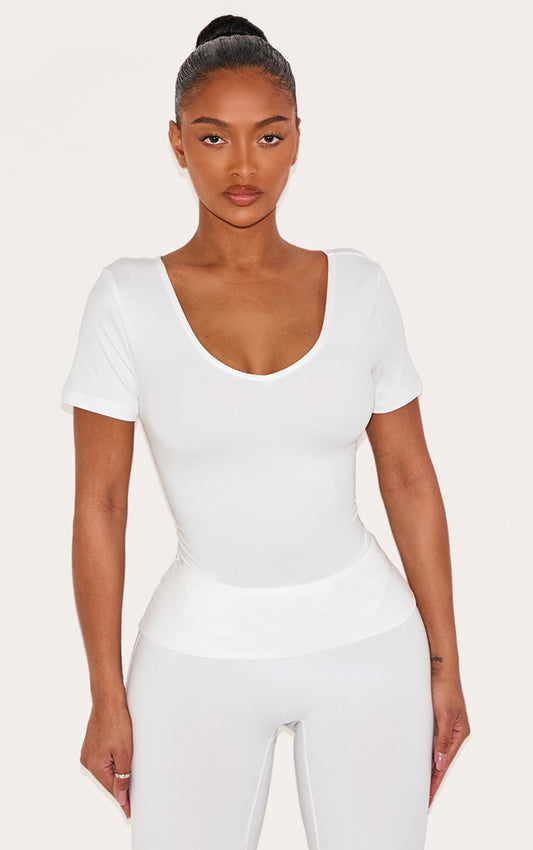 https://cdn-img.prettylittlething.com/e/8/0/1/e801812187a22842625d3004bb1d64d444cfe6fc_CNJ7650_1_shape_white_sculpted_v_neck_short_sleeve_bodysuit.jpg